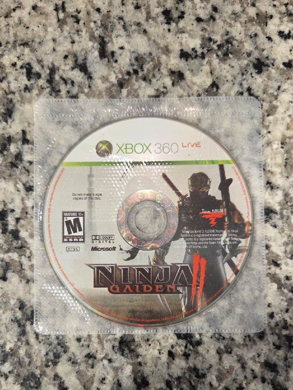 Ninja Gaiden II Xbox 360 Game Disc - NO CASE